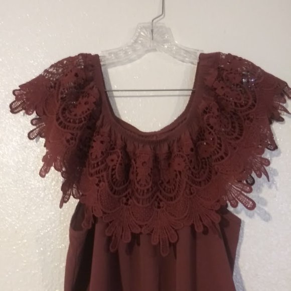 Wishful women's size 1X mulberry sleeveless blouse - Picture 2 of 15